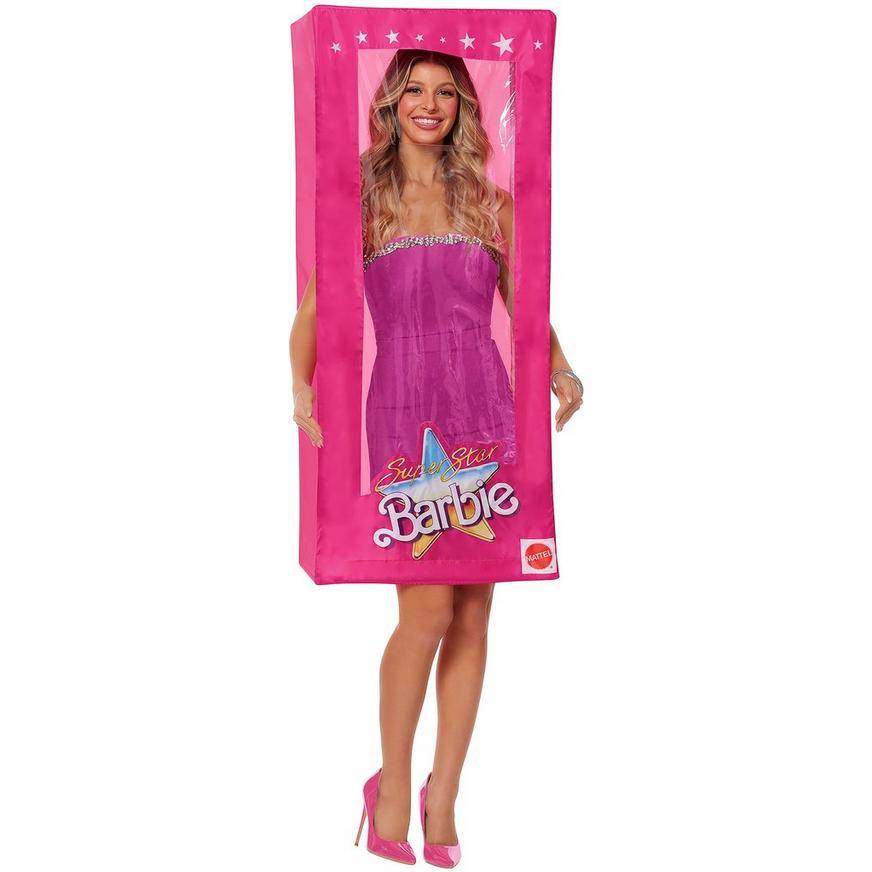 Party City Adult Superstar Barbie Box Costume (female)
