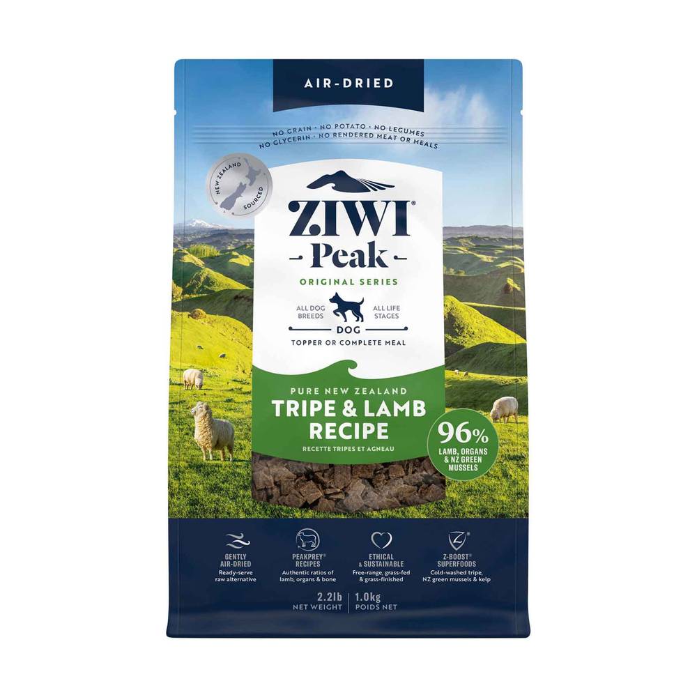 Ziwi Peak Tripe & Lamb Air-Dried Dog Recipe, 2.2 Pounds