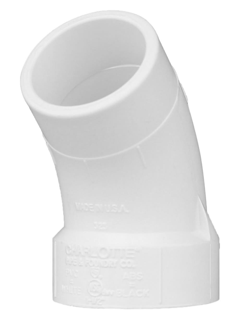 Charlotte Pipe Schedule 40 1-1/2 In. Hub X 1-1/2 In. D Spigot Pvc Street Elbow 1 Pk