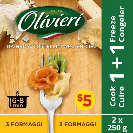 Olivieri olivieri tortellini arc-en-ciel aux 3 formaggi (2 x 250 g) - rainbow tortellini 3 formaggi (2 x 250 g)
