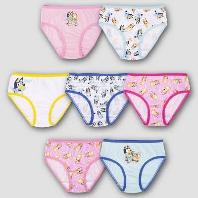 BLUEY Toddler Classic Briefs, Women, 4T, Assorted (7 ct)