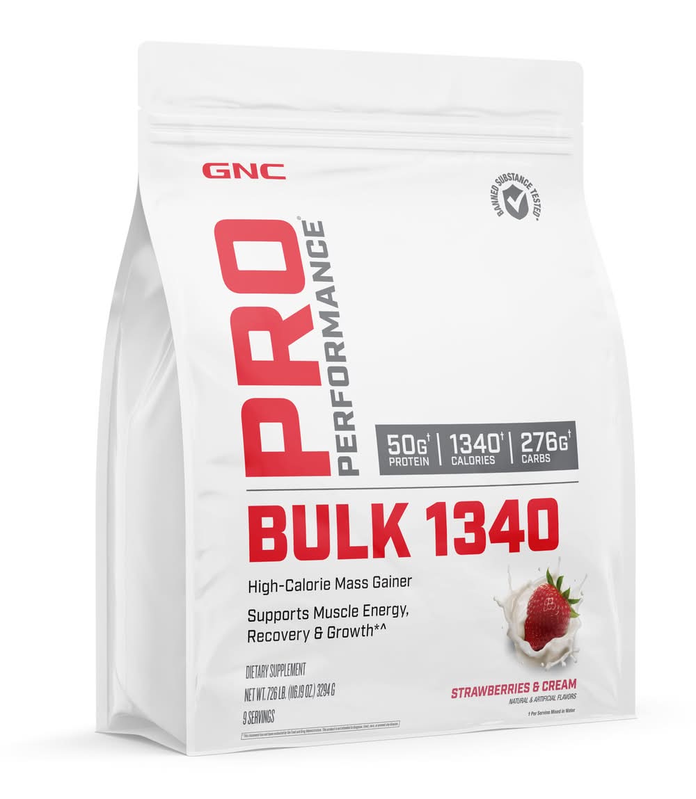GNC Pro Performance Bulk 1340 Powder, Strawberries & Cream (116.19 oz)
