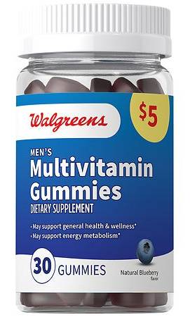 Walgreens Men's Multivitamin Gummies, Blueberry (30 ct)