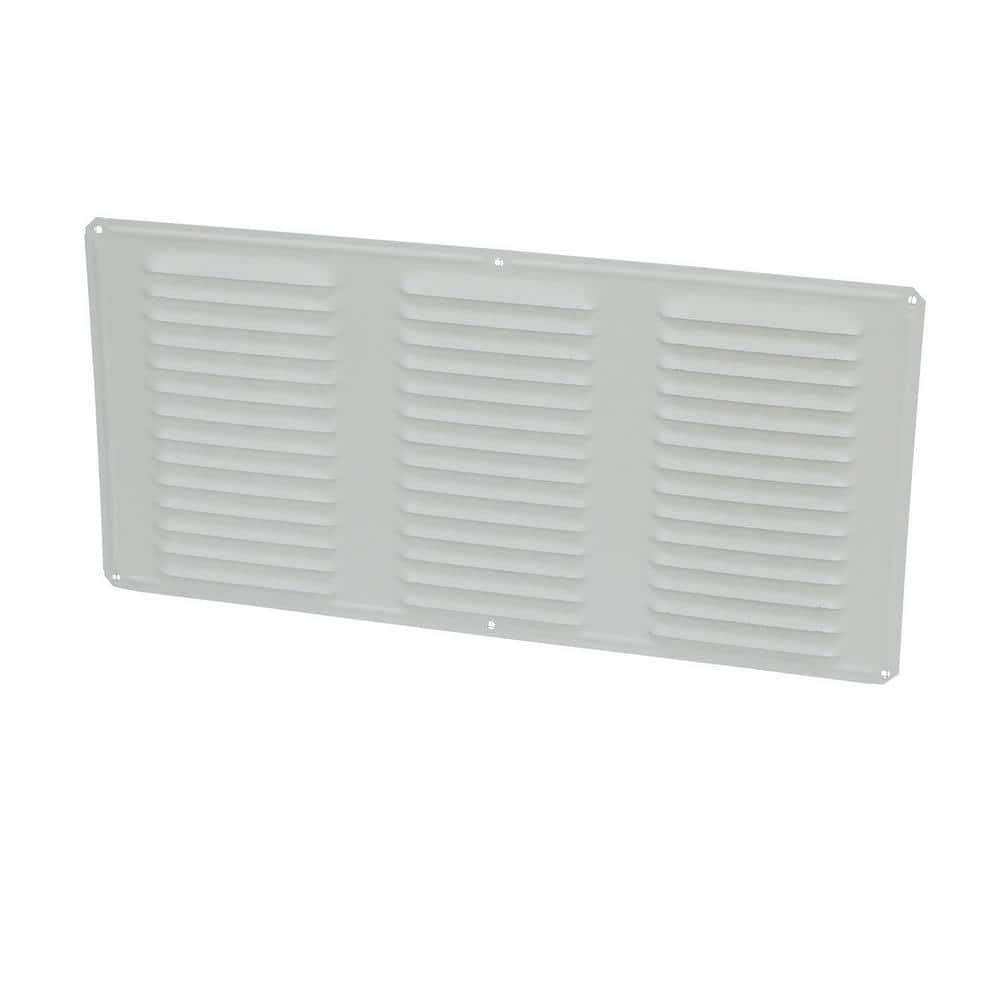 Air Vent 16 In. X 8 In. Rectangular White Screen Included Aluminum Soffit Vent