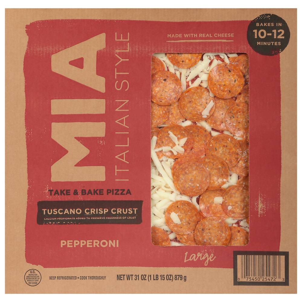 Hy-Vee Mia Italian Take & Bake Pizza Tuscano Crisp Crust Pepperoni (31 oz)