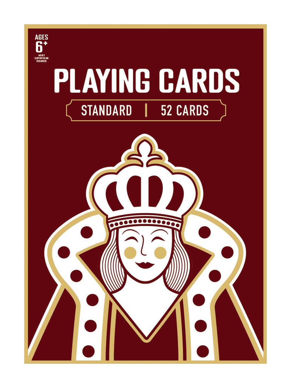 Colored Standard Playing Cards Red