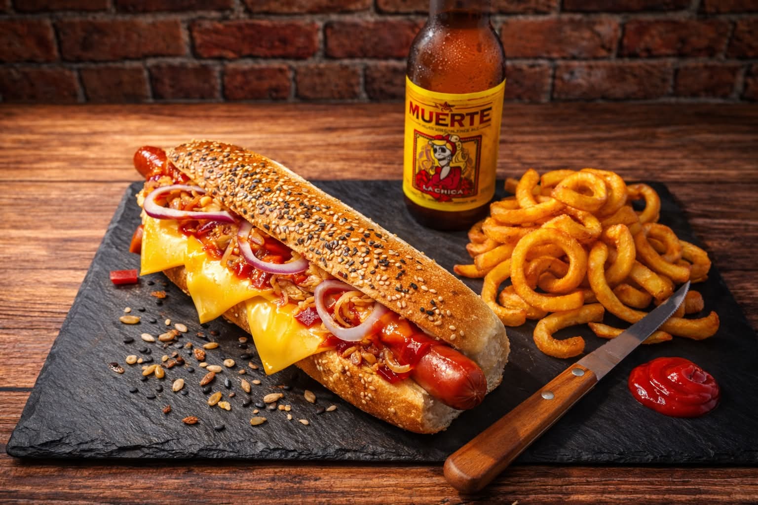 🌭🍟 Formule Hot-dog + Frites ou Dessert