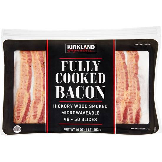 Kirkland Signature Hickory Wood Smoked Fully Cooked Bacon (16 oz)