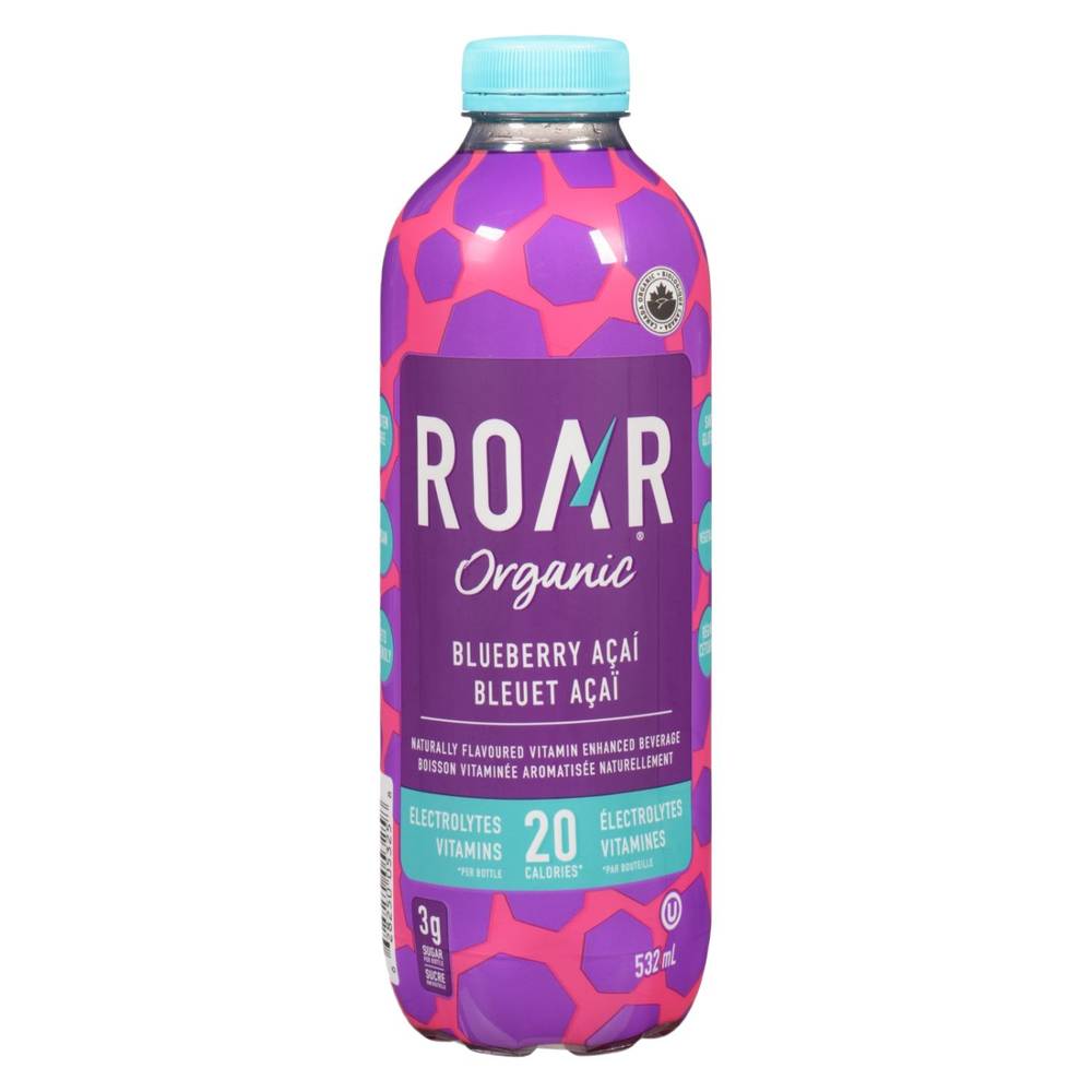 Roar Organic Blueberry Acai Electrolyte Beverage (532 ml)