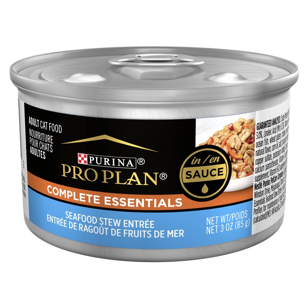 Purina Pro Plan Complete Essentials Seafood Stew Entree in Sauce Cat Food (3 oz)