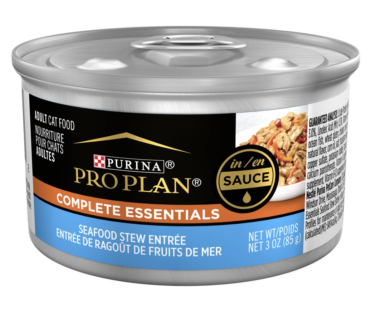 Purina Pro Plan Complete Essentials Seafood Stew Entree in Sauce Cat Food (3 oz)