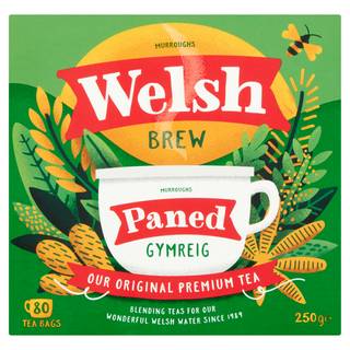 Murroughs Welsh Brew Paned 80 Tea Bags 250g