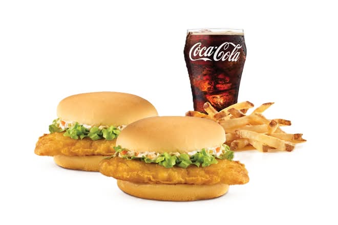 Two Beer Battered Fish Sandwiches Combo