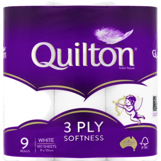 Quilton Classic White Toilet Tissue 9pk