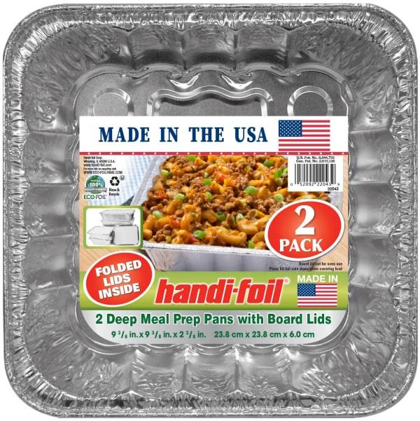 Handi-Foil Deep Meal Prep Pans With Board Lids