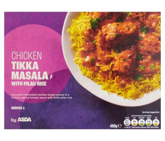 ASDA Chicken Tikka Masala With Pilau Rice (400g)