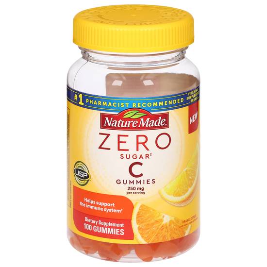 Nature Made Zero Sugar Vitamin Immune & Antioxidant Support Gummies (orange citrus)