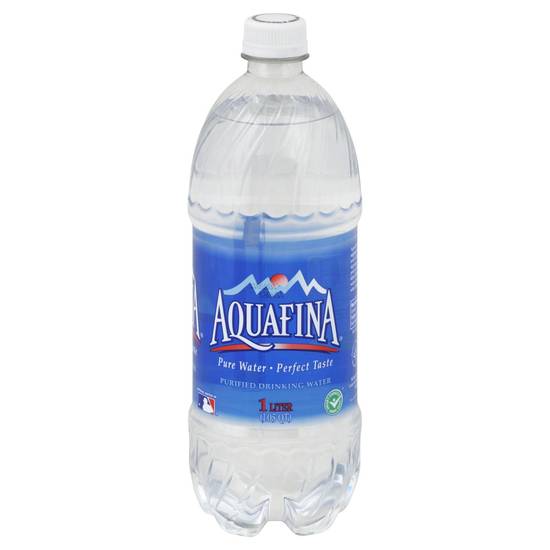 Order Aquafina Purified Drinking Water Bottle (1 L) food online from Rite Aid store, Shawnee on bringmethat.com