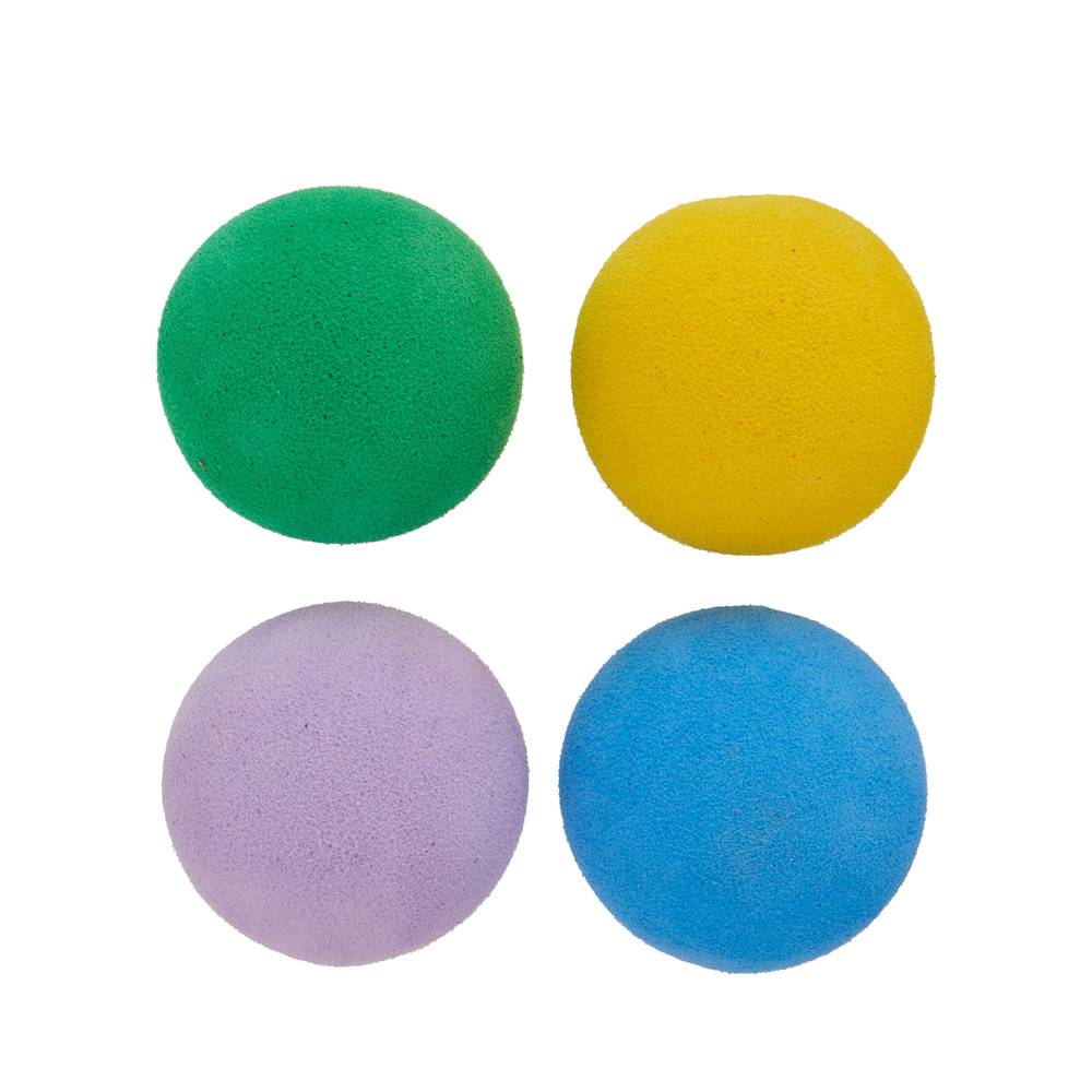 Whisker City® EVA Ball Cat Toy - 4 Pack (Color: Multi Color)