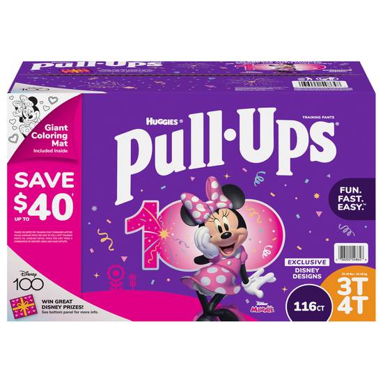 Huggies Pull Ups Training Pants For GIRLS, 3T-4T, *116 Ct - Disney