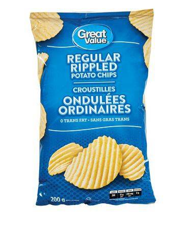 Great Value Regular Rippled Potato Chips (200 g)