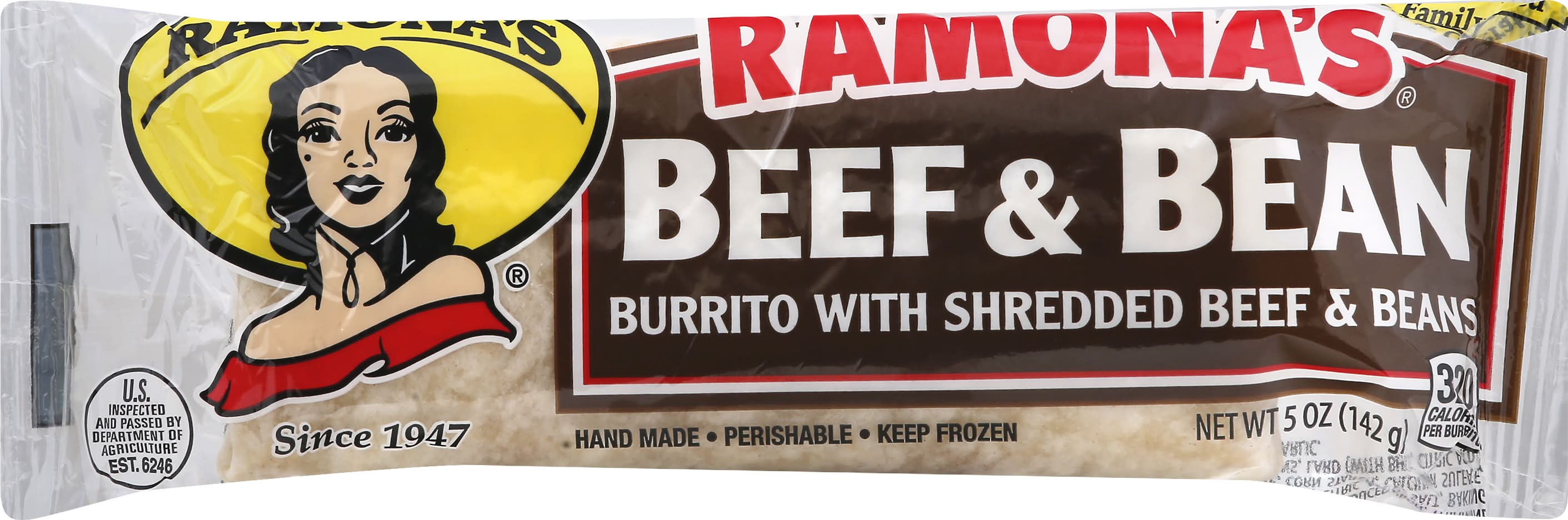 Ramona's Beef & Bean Burrito With Shredded Beef & Beans (5 oz)