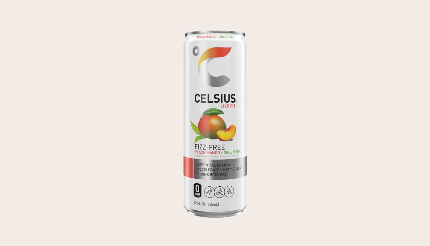 Celsius Peach Mango & Green Tea 12oz