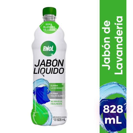 Pinol jabón líquido para ropa blanca y de color (botella 828 ml)