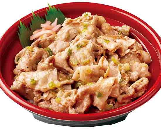 肉W盛り豚焼肉丼～ネギ塩レモンだれ～Meat double-portion grilled pork rice bowl ～salty lemon and scallion sauce～