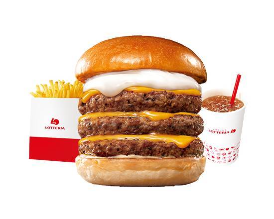 【セット】トリプル絶品チーズバーガー Triple Ultimate Cheeseburger Set