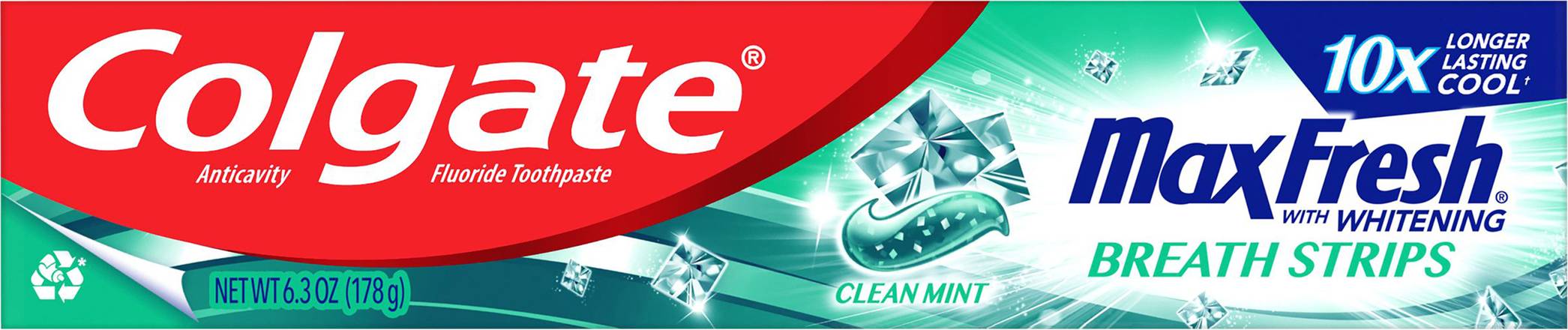 Colgate Max Fresh Breath Strips Clean Mint Toothpaste