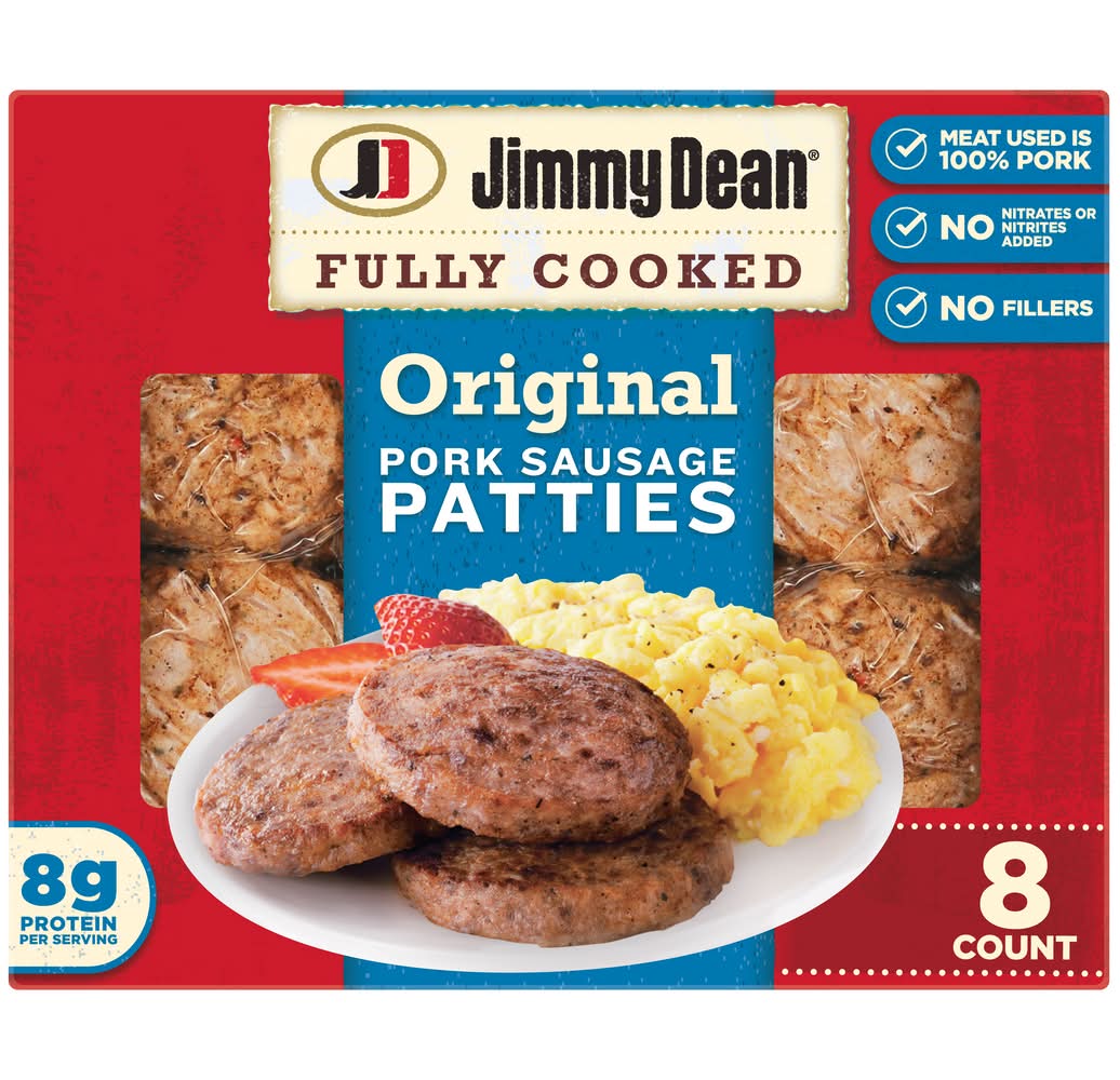 Jimmy Dean Original Fully Cooked Sausage Patties, Pork (9.6 oz, 8 ct)