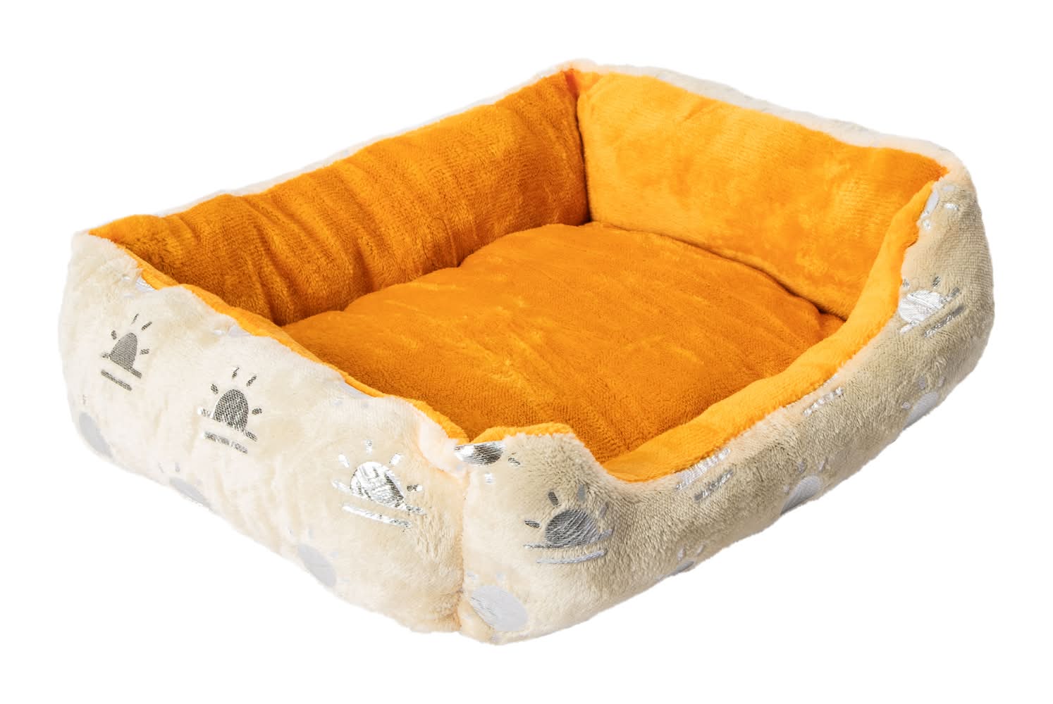 Foil Design Pet Bed For Cats & Dogs Orange