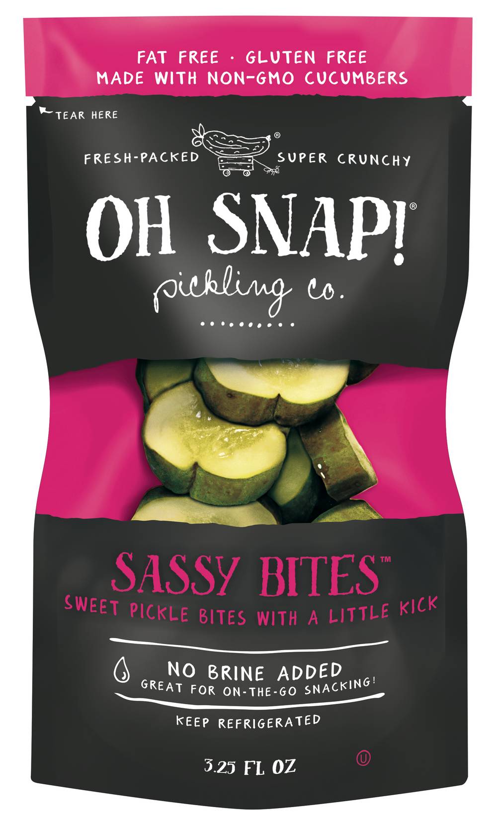 OH SNAP! Fat & Gluten Free Sassy Sweet Pickle Bites (3.25 fl oz)
