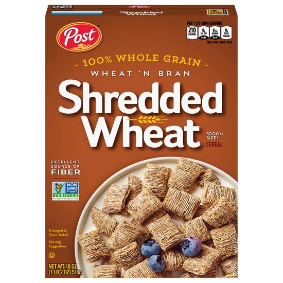 Post Wheat 'N' Bran Shredded Wheat Cereal