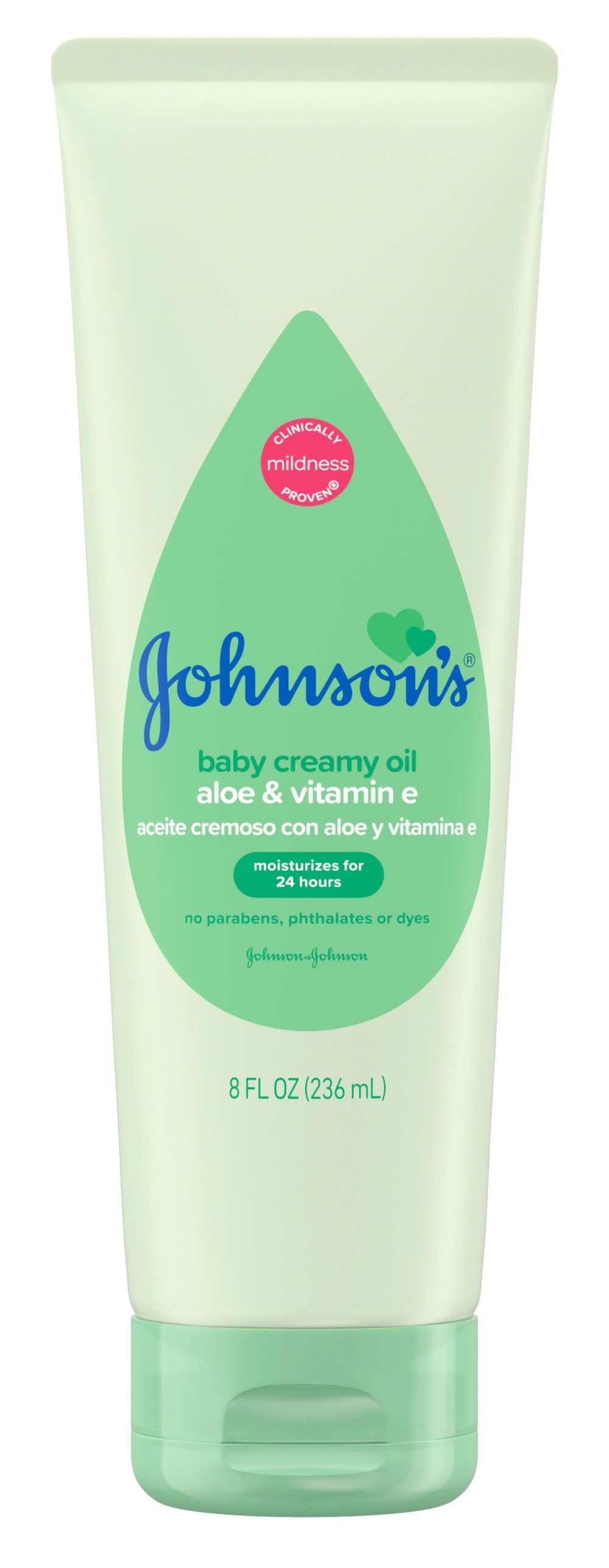 Johnson's Aloe & Vitamin E Baby Creamy Oil (8 fl oz)