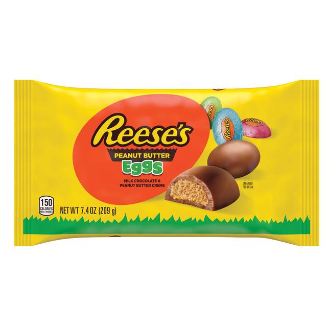 Reese's Milk Chocolate Peanut Butter Crème Eggs, Easter Candy, 7.4 oz