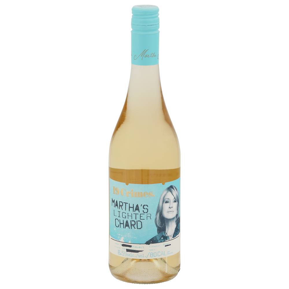 19 Crimes 2021 California Lighter Martha's Chardonnay Wine (750 ml)