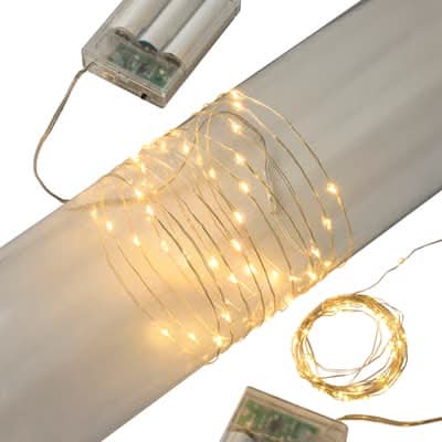 Ashland Warm White Led String Lights With Wire, 10.5 ft, Silver (2 ct)
