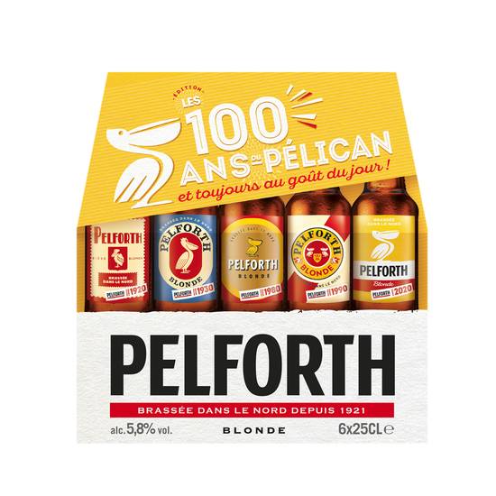 Pelforth - Blonde bière brassée (6 pièces, 250 ml)