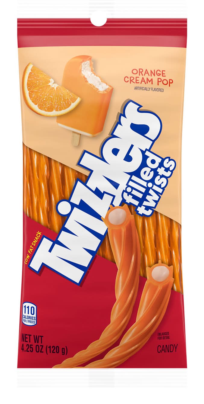 Twizzler's Filled Twists Candy Bag, Orange Cream Pop (4.25 oz)