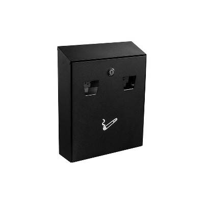 Alpine Industries Steel Indoor/Outdoor Cigarette Receptacle 1 Gallon Black (490-01-BLK)