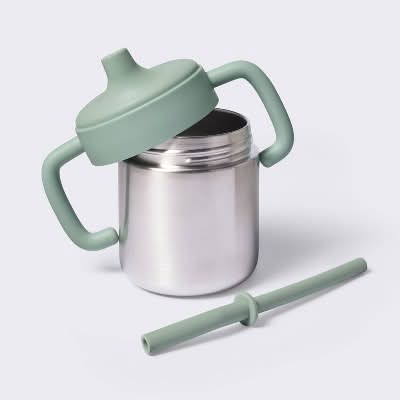 Cloud Island Stainless Steel Sippy Cup, Green