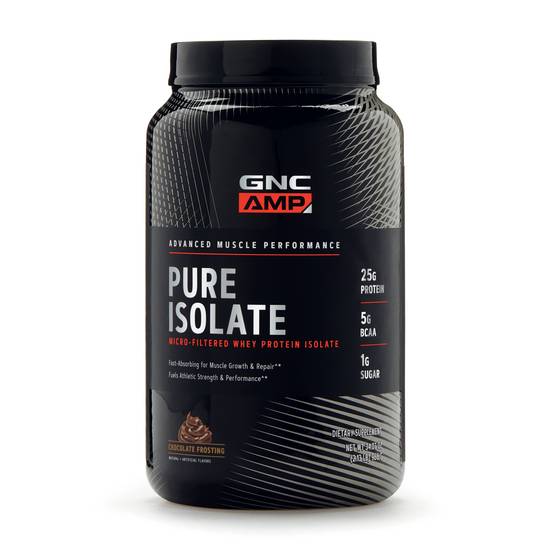 AMP Pure Isolate Dietary Supplement, Chocolate Frosting - 2.13 lbs