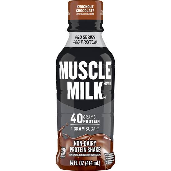 Order Muscle Milk Pro Series Non-Dairy Protein Shake Knockout Chocolate Bottle (14 oz) food online from Rite Aid store, Shawnee on bringmethat.com