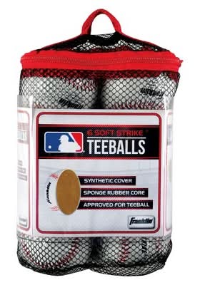 Franklin Sports Soft Strike Teeballs, 9 in, White (6 ct)