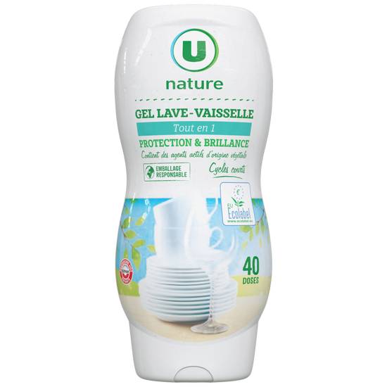 U - Nature gel lave-vaisselle tout en 1 (720 ml)