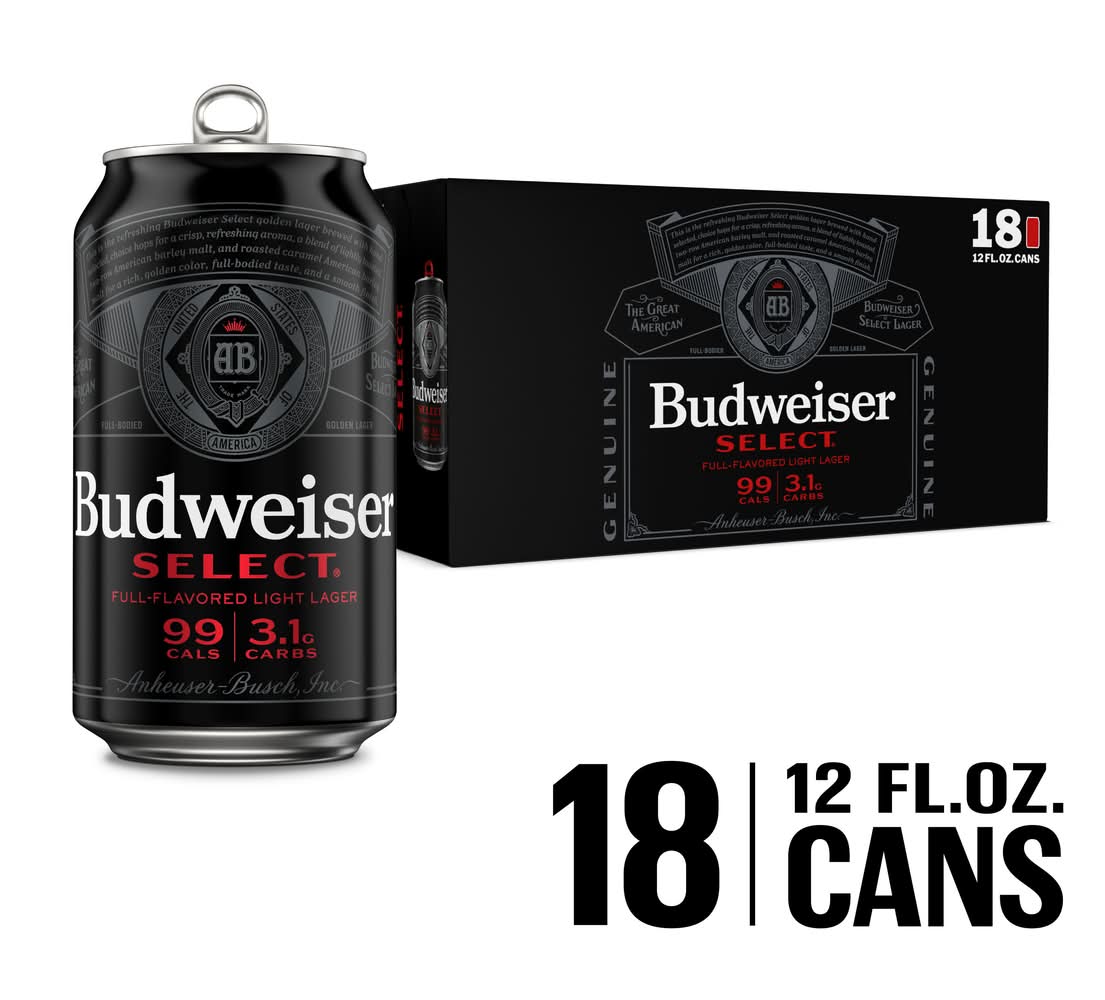 Budweiser Select Beer (18 x 12 fl oz)