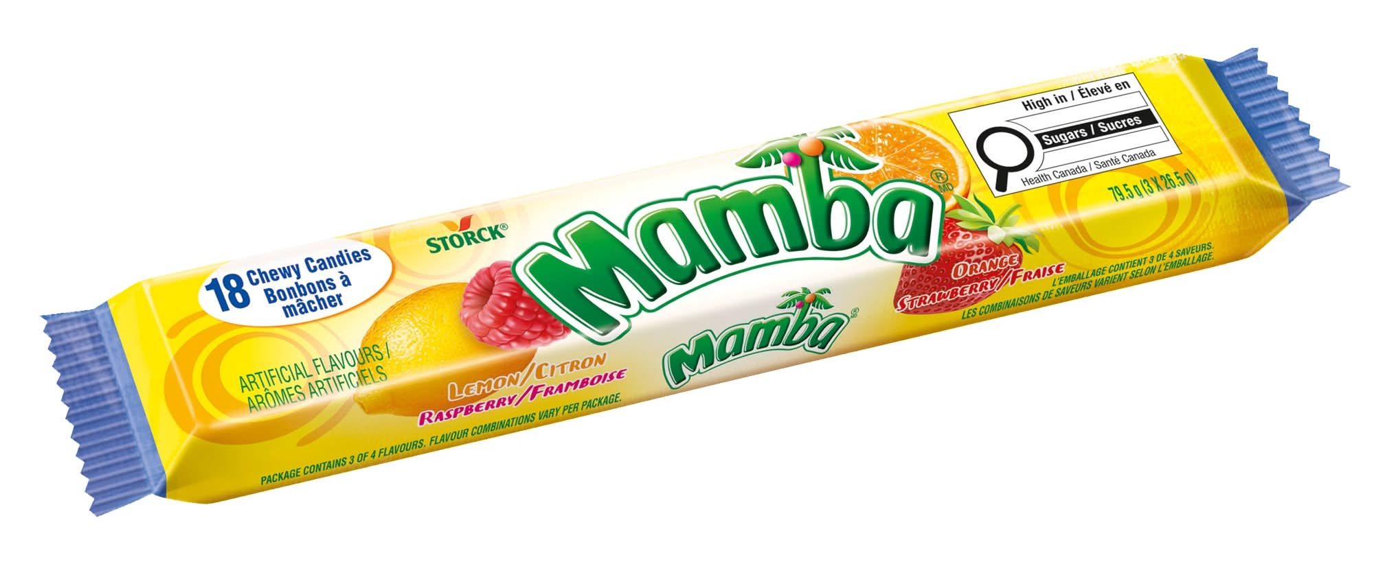 Mamba Fruit Chews Candy, Assorted (79.5 g, 18 ct)