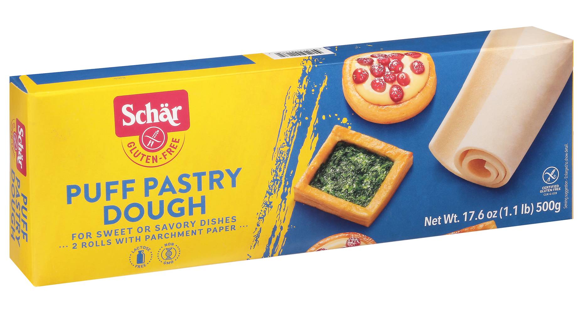 Schar Gluten Free Puff Pastry Dough (17.6 oz)